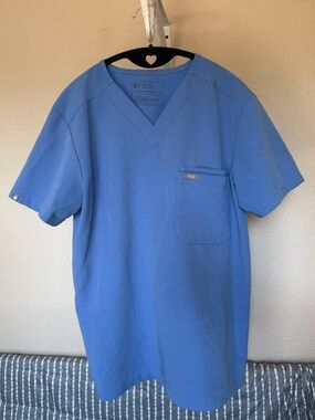 FIGS Technical Collection Scrub Top Blue XS Healthcare Nursing Women’s nurse